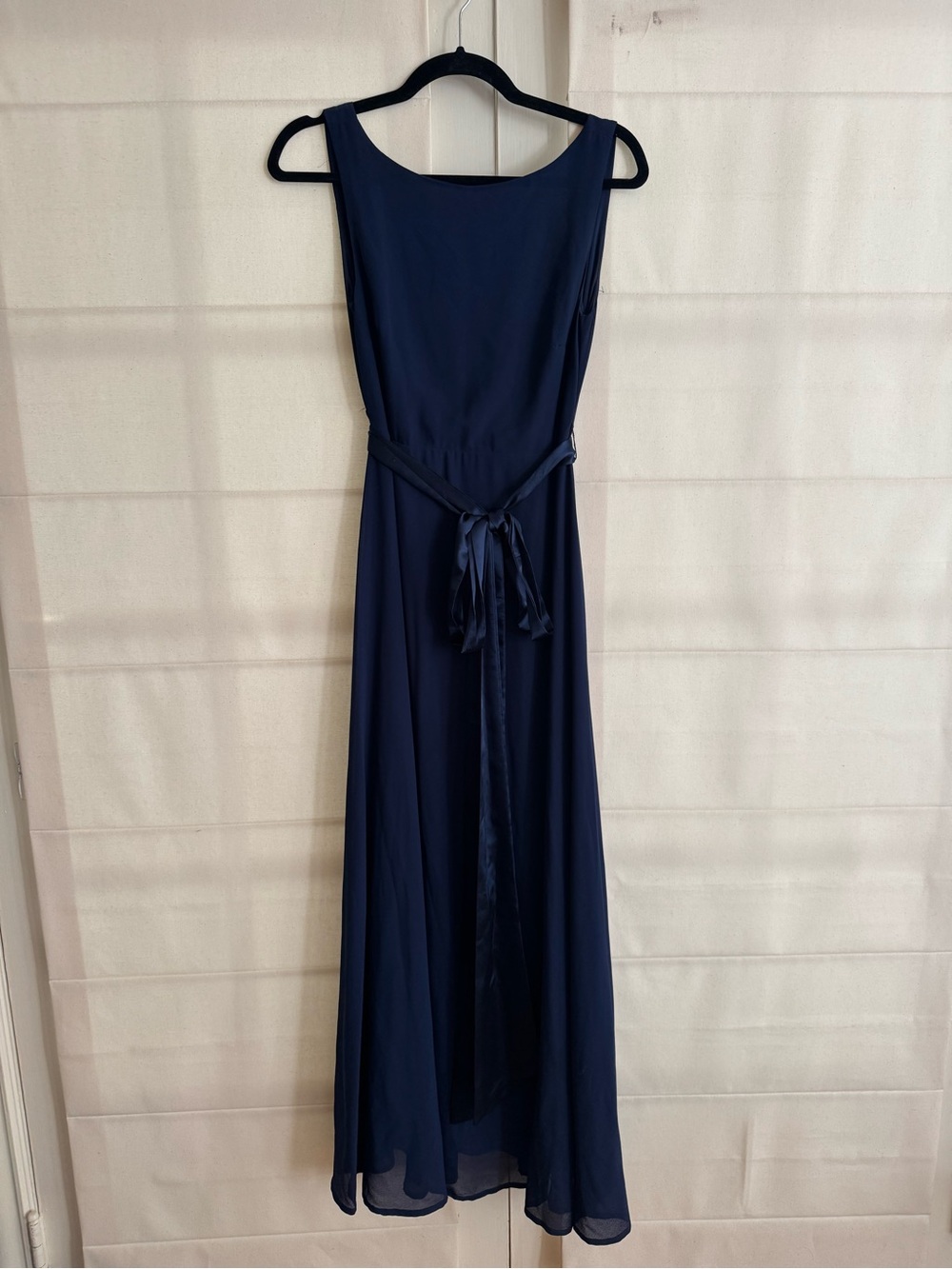 Lulu's Navy Blue Sleeveless High Neck Gown